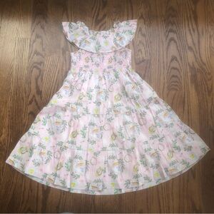 NEW Mini Boden Shirred Woven Midi Dress with Unicorn Print 2-3 Years